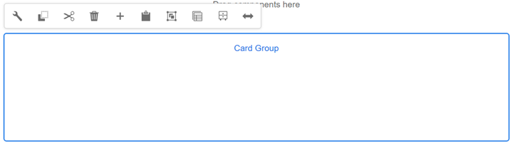 Card Group toolbar, featuring the edit wrench.