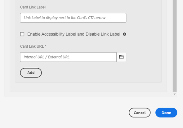 Manual input fields when author provides details for an image