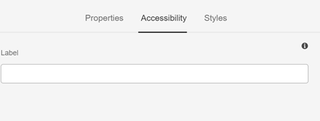 CTA authoring dialog's Accessibility tab. Fields described on page.