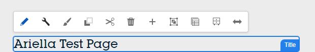 Title toolbar, featuring the edit wrench.